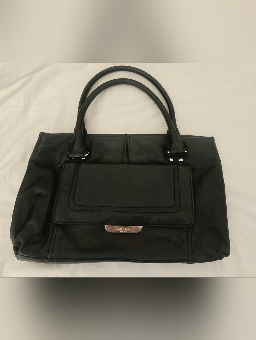 Kate Spade Black Leather Tote Bag